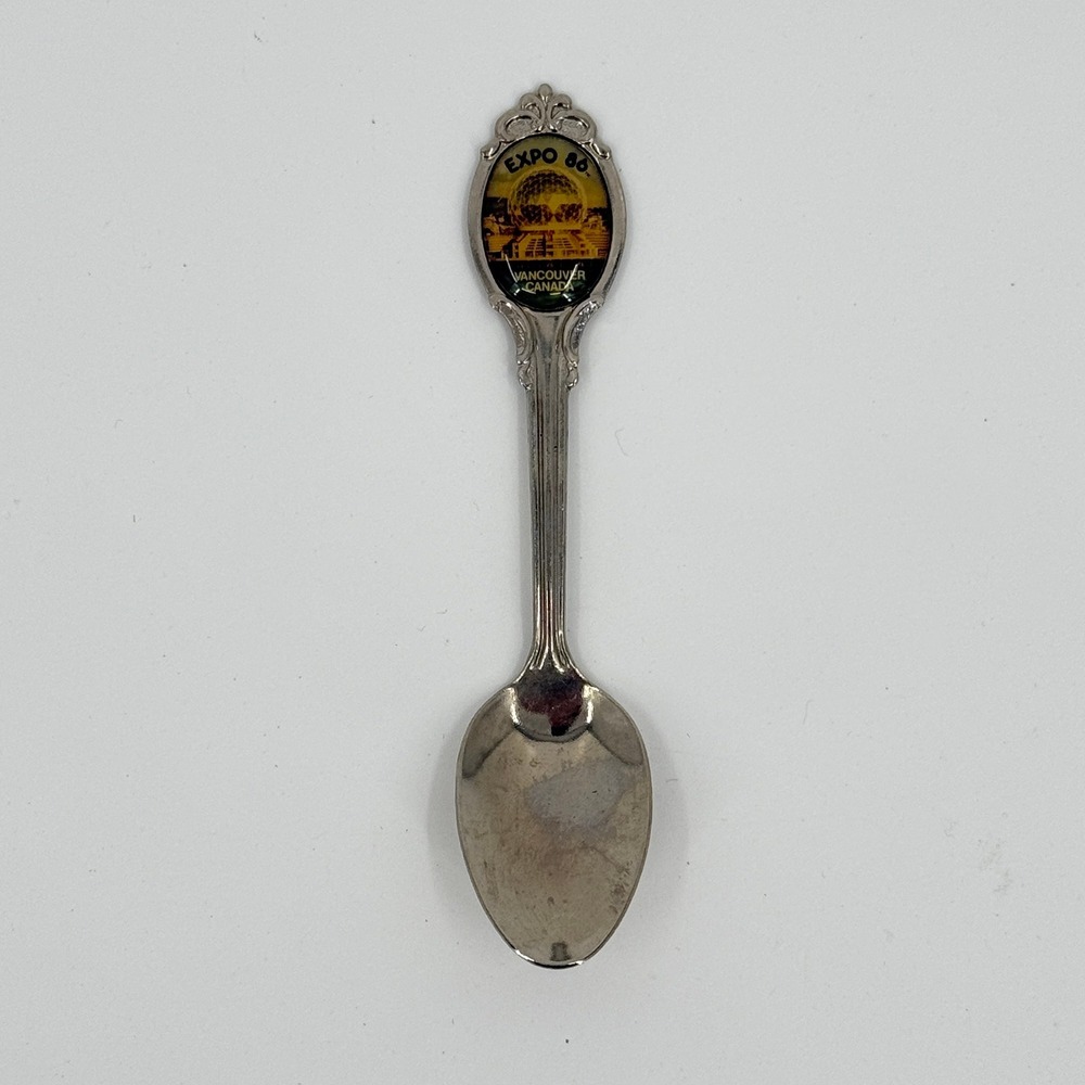 Vintage Expo 86 Vancouver Canada Souvenir Spoon Enamel Worlds Fair Collectible